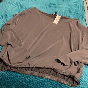 NWOT Express banded soft boat neck top